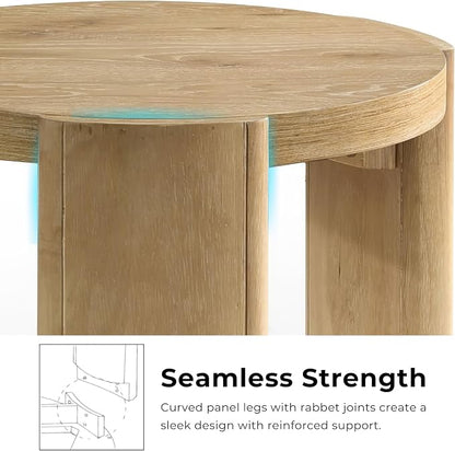 Furniture of America Carys Modern Solid Wood 20-inch Round End Table - Image 3
