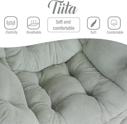 Tiita Lazy Chair with Ottoman, Comfy Leisure Sofa Armchair with Ottoman - Image 4