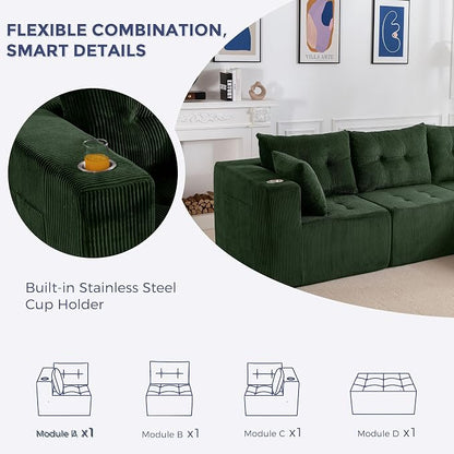 MAXYOYO Modular Sectional Sofa Couch, L Shaped Modern Cloud Couch - Image 6