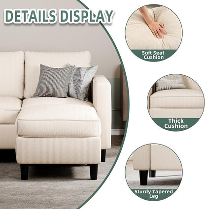 SUNLEI 73.6" Modular Sectional Sofa, Comfy Cloud Couch - Image 5