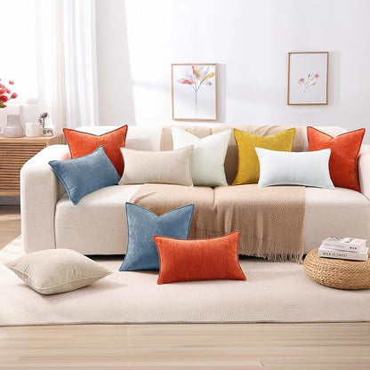 decorUhome Summer Couch Throw Pillow Covers 16x16 Set of 2, Decorative Soft - Image 8