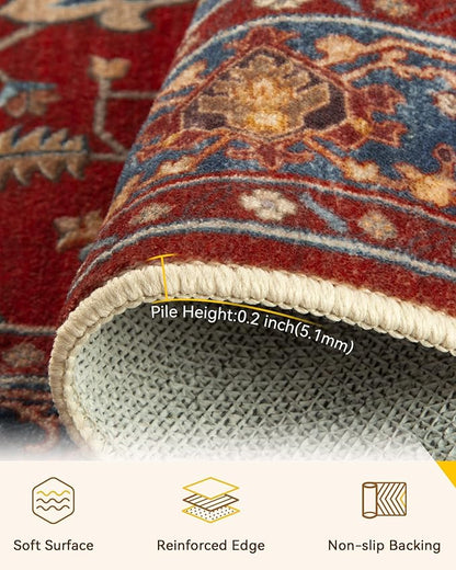 RELEANY Area Rugs 2'x8' Runner Rug Non Slip Washable - Image 2