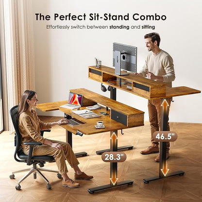 OffiGo U Shaped Electric Standing Desk - Image 5