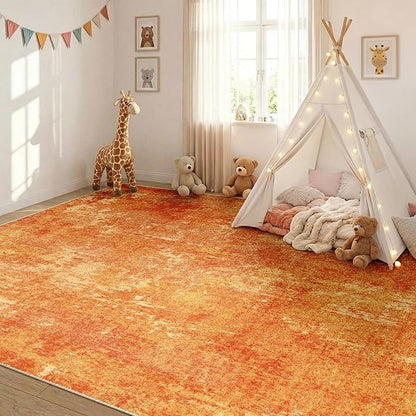 RELEANY Washable Area Rugs 9'x12' Non-Slip Modern Abstract Soft - Image 4