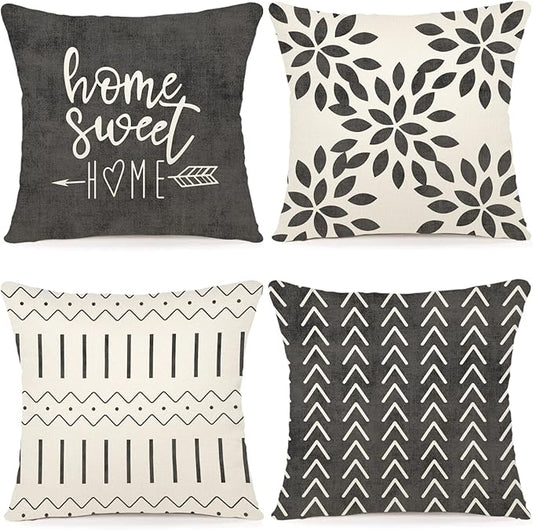 YCOLL Pillow Covers 20x20 Set of 4, Modern Sofa Throw Pillow Cover, Decorative by PillowCoversExpert