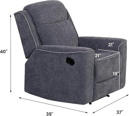 Betsy Furniture Soft Microfiber Manual Reclining Recliner, Relax and Comfortable - Image 2