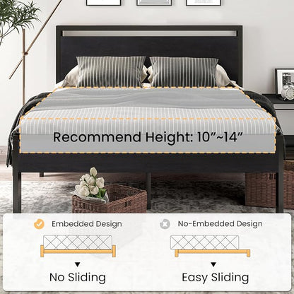 SHA CERLIN 14 Inch Full Size Metal Platform Bed Frame - Image 7