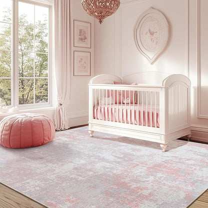 RELEANY Washable Area Rugs 5'x7' Non-Slip Modern Abstract Soft - Image 2