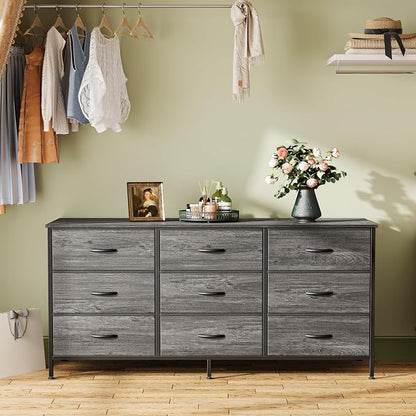 Huuger 9 Drawer Dresser for Bedroom, 47 Inch Dresser TV Stand for 50, 55 Inch TV - Image 5