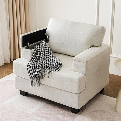 Oversized Living Room Chairs Set of 2, Comfy Accent Chair - Image 3