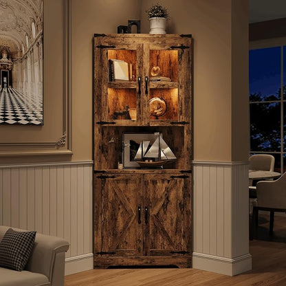 GarveeHome 67 in Tall Corner Storage Cabinet by GarveeHome