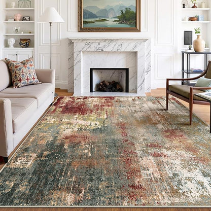 RELEANY Washable Area Rugs 5'x8' Non-Slip Modern Abstract Soft - Image 4
