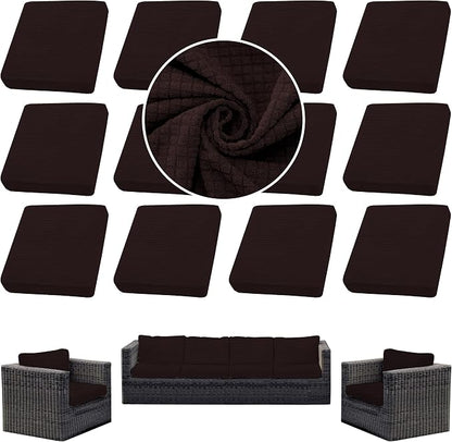 Outdoor Cushion Covers Set, Replacement by SUKAIKEQA