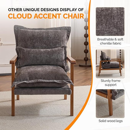 VINGLI Mid-Century Modern Cloud Accent Armchair - Image 5