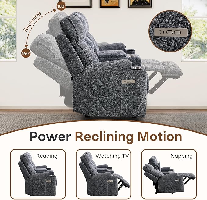 HAOMARKETS 2-Piece Electric Recliner Sofa Set - Image 3