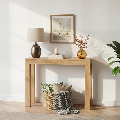 Plank+Beam Modern Solid Wood Console Table, 46 Inch, Sofa Table, Narrow by PlankBeam