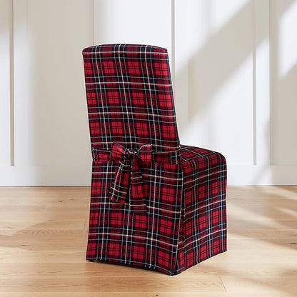 SureFit Cove Cotton Canvas Long Dining Room Chair Covers, Dining Chair Cover - Image 3