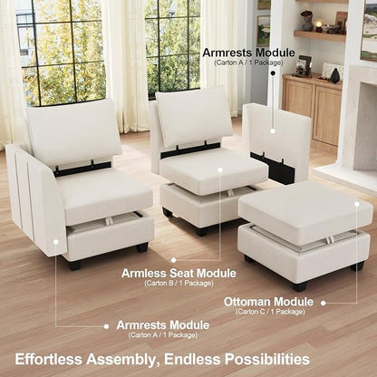 Belffin Modular Sectional Sofa U Shaped Couch - Image 6