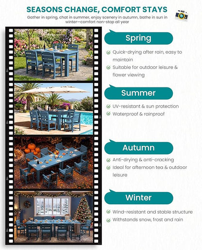 SERWALL HDPE Dining Set for 10 – 2 Tables, 8 Armless + 2 Armchairs. Includes 10 - Image 8