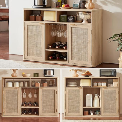 Lerliuo Rattan Wine Cabinet - Image 8