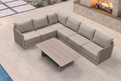 PURPLE LEAF Patio Furniture Set 7 Pieces Outdoor Conversation Sets PP Rope - Image 2