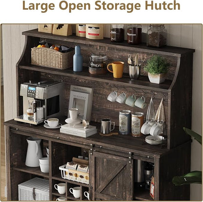 55 Inch Farmhouse Coffee Bar Cabinet - Image 4