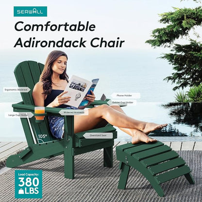 SERWALL Adirondack Chair with Cup Holders - Image 6
