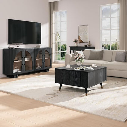 JOINICE Black Lift Top Coffee Table - Image 7