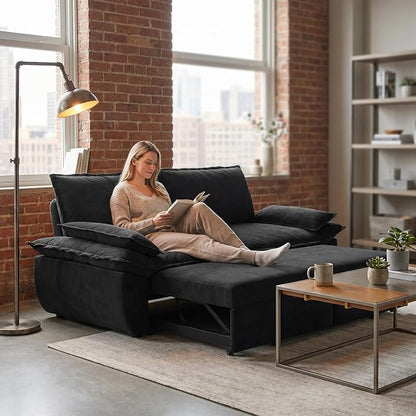 73.2" Sofa Bed Queen, 3-in-1 Pull Out Sofa Bed - Image 10