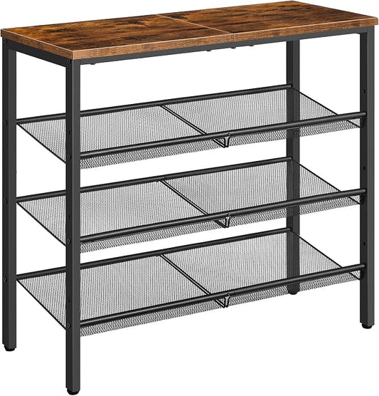 HOOBRO Shoe Rack for Entryway, 4-Tier Shoe Organizer by HOOBRO
