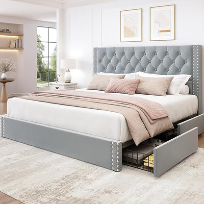LARMACE King Size Bed Frame by LARMACE