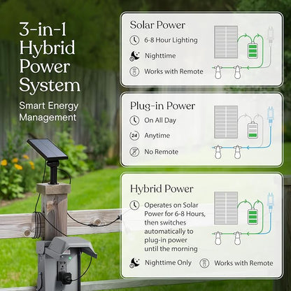 Brightech Ambience Hybrid Outdoor String Lights - Image 2