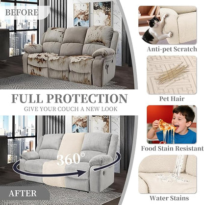 100% Waterproof Sectional Recliner Couch Covers - Image 6