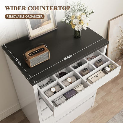 Jocoevol Modern LED 5 Drawer Dresser - Image 5