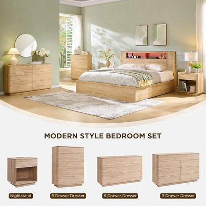 ACCOHOHO Modern 6 Drawer Dresser - Image 3