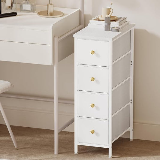 Fixwal Narrow Storage Cabinet, Narrow Nightstand Dresser by Fixwal