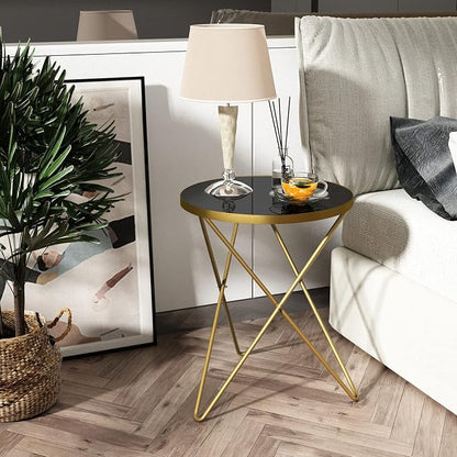 HLR Modern Round Side Table, End Table - Image 7