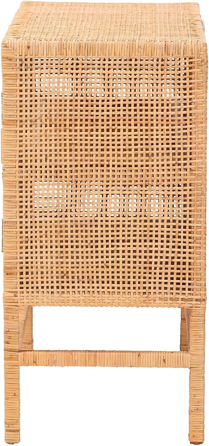Bali & pari Vivan Natural Rattan Storage Cabinet - Image 5