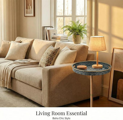 Gesodant Boho Single Leg Round Side Table - Image 7