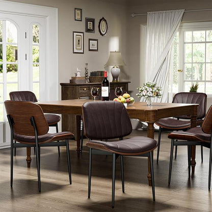 YaFiti Dining Chairs Set of 8, Dining Room and Kitchen Chairs, Mid Century - Image 3