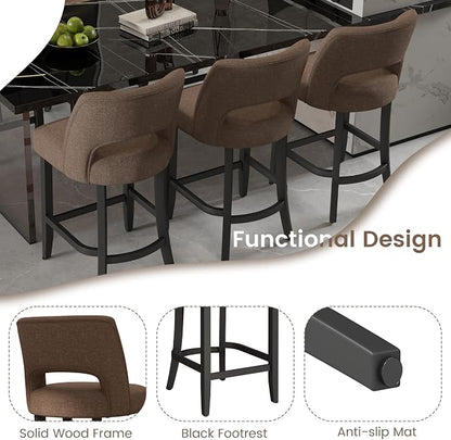 VKNOW Bar Stools Set of 6, Modern Counter Stools - Image 5