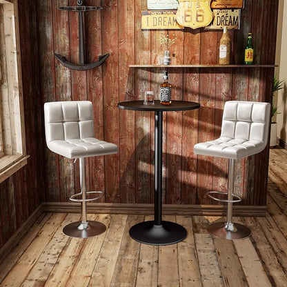 Homall Bar Stools Modern PU Leather Adjustable Swivel Barstools, Armless - Image 7