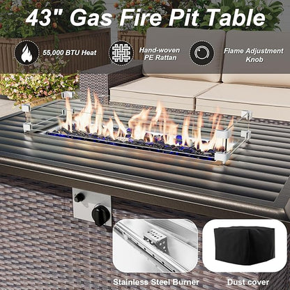 ALAULM 13 Pieces Outdoor Patio Furniture Set - Image 3