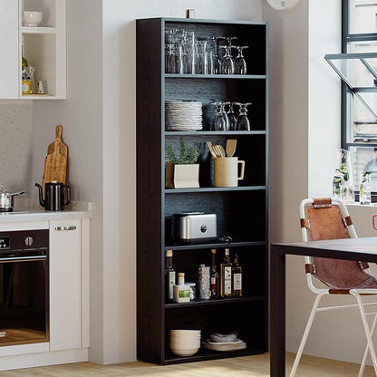 IRONCK Bookshelves and Bookcases Floor Standing 6 Tiers Display Storage Shelves - Image 5