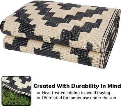 SAND MINE Waterproof Outdoor Rug 5x8 ft, Plastic Reversible Rug, Modern Area Rug - Image 4