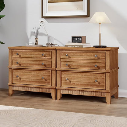 Merax 27.3 Inch Solid Wood Nightstand, Mid Century Modern Night Stand - Image 5