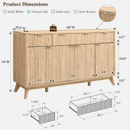 T4TREAM Large Buffet Sideboard Cabinet - Image 2