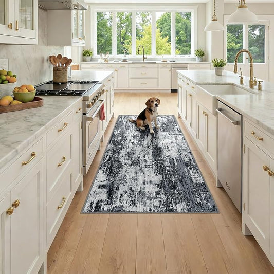 RELEANY Washable Area Rugs 3x6 Non-Slip Modern Abstract Soft by RELEANY