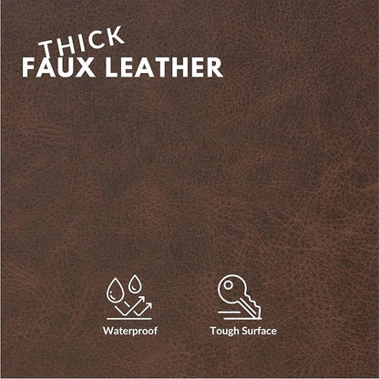 Faux Leather Fabric, Thick Durable Synthetic Repholstery Leather Vinyl - Image 2