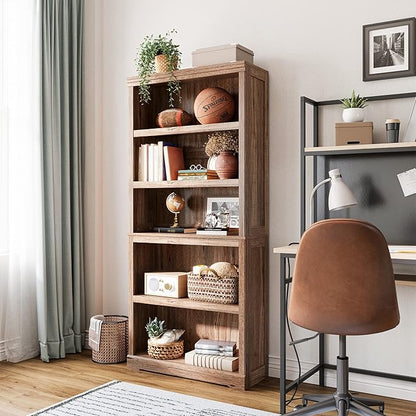 LINSY HOME 5-Shelf Bookcase, Bookshelves Floor Standing Storage Shelves 68 in - Image 2